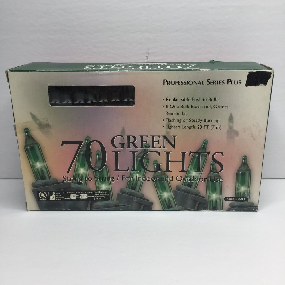 Professional Series 70 Green Christmas Lights Set 23ft Holiday Decoration